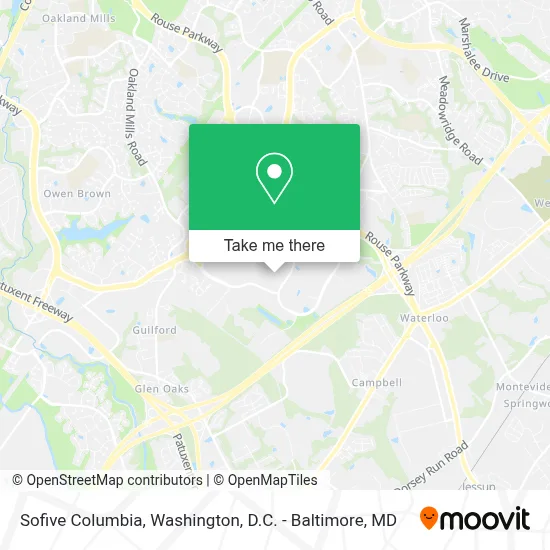 Sofive Columbia map