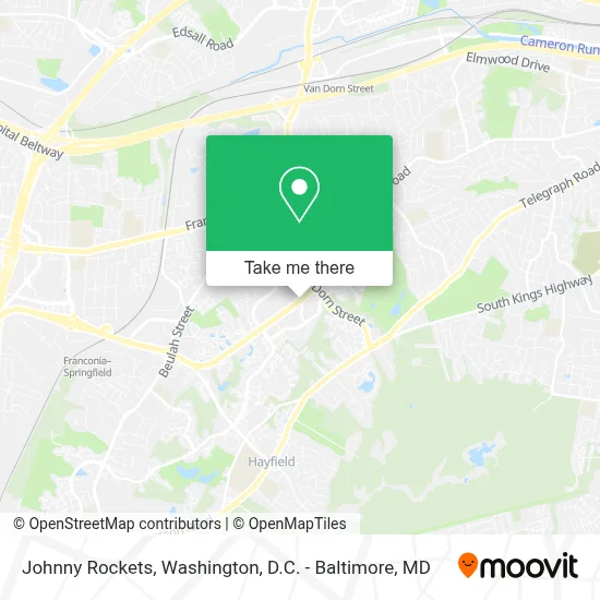 Johnny Rockets map