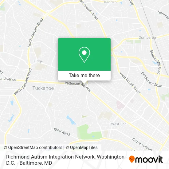 Richmond Autism Integration Network map
