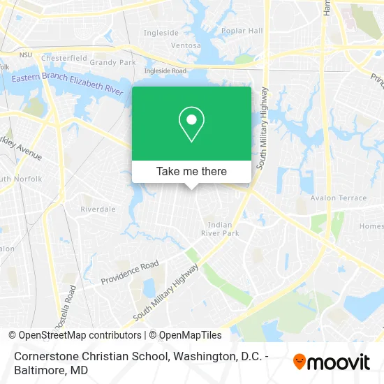 Cornerstone Christian School map