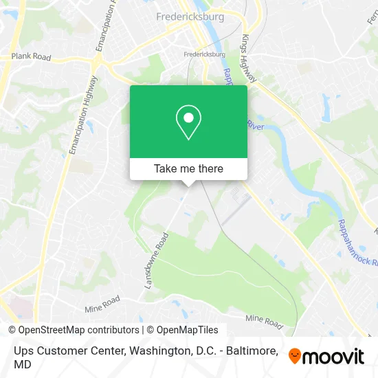 Ups Customer Center map