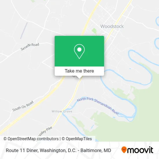Route 11 Diner map