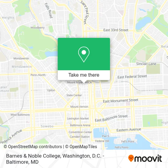 Barnes & Noble College map