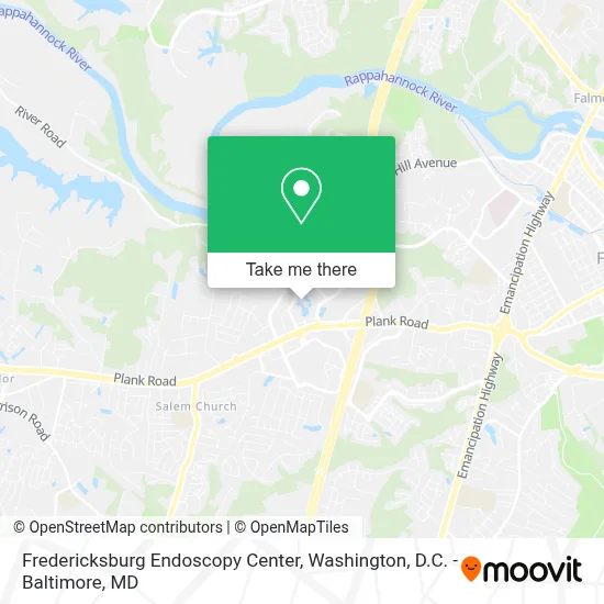 Fredericksburg Endoscopy Center map