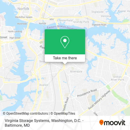 Virginia Storage Systems map