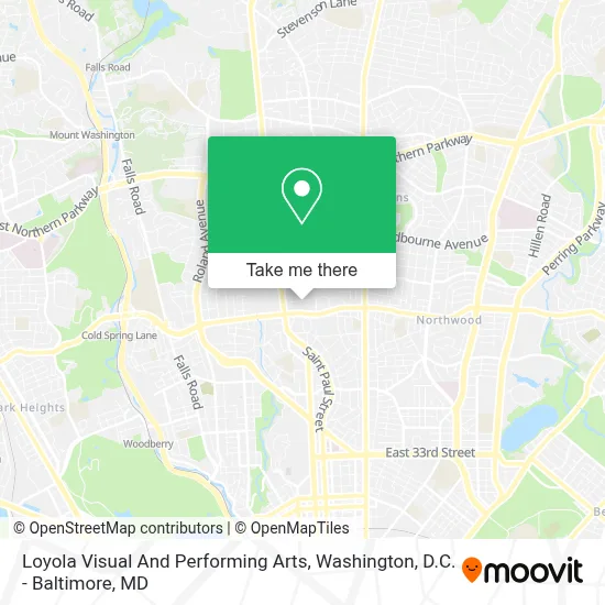 Loyola Visual And Performing Arts map