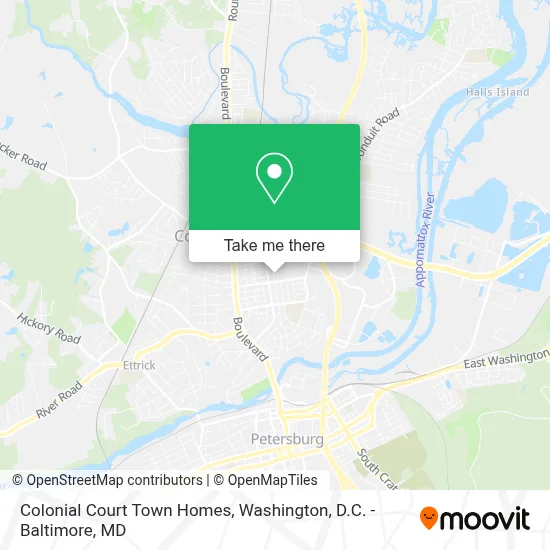 Colonial Court Town Homes map