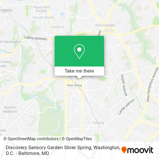 Discovery Sensory Garden Silver Spring map