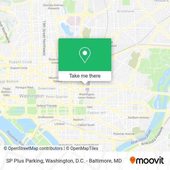 SP Plus Parking map