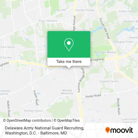 Delaware Army National Guard Recruiting map