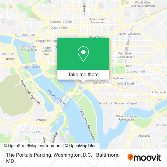 The Portals Parking map