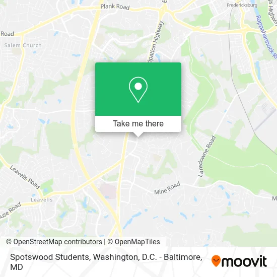 Spotswood Students map