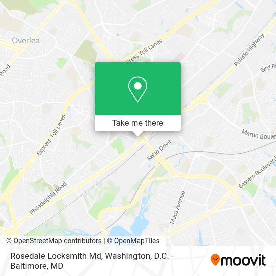 Rosedale Locksmith Md map
