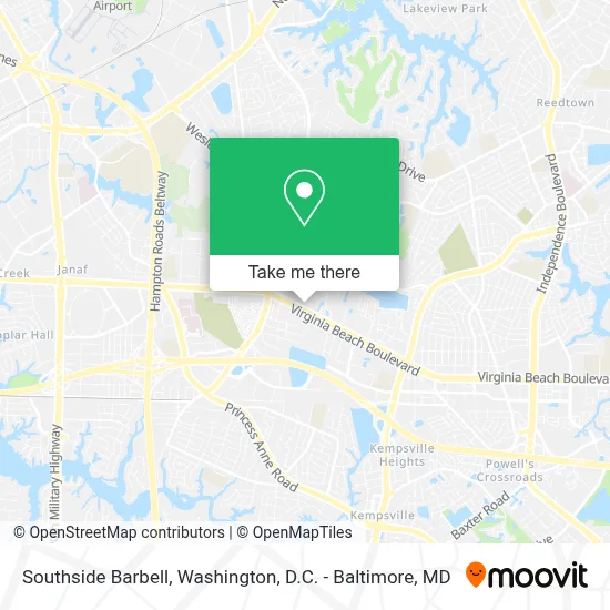 Southside Barbell map