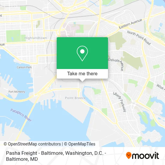 Pasha Freight - Baltimore map
