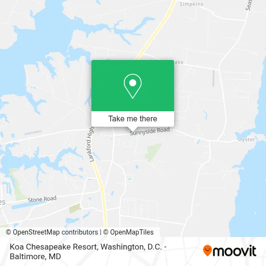Koa Chesapeake Resort map