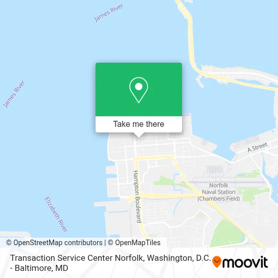 Transaction Service Center Norfolk map