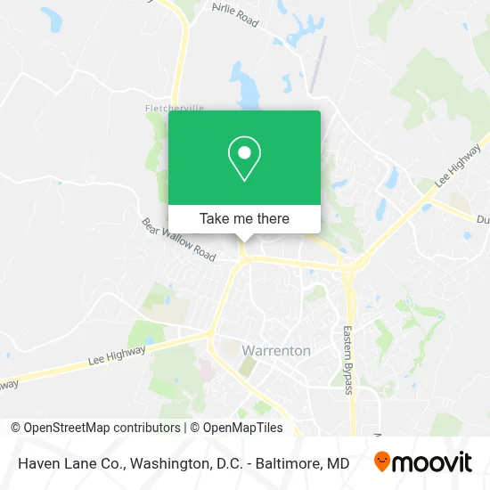 Haven Lane Co. map