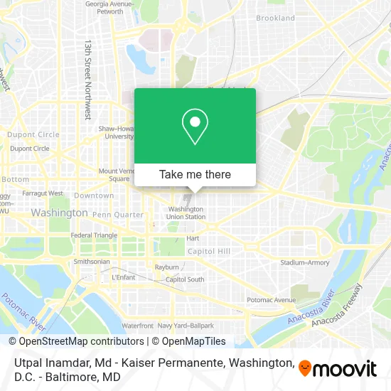 Utpal Inamdar, Md - Kaiser Permanente map