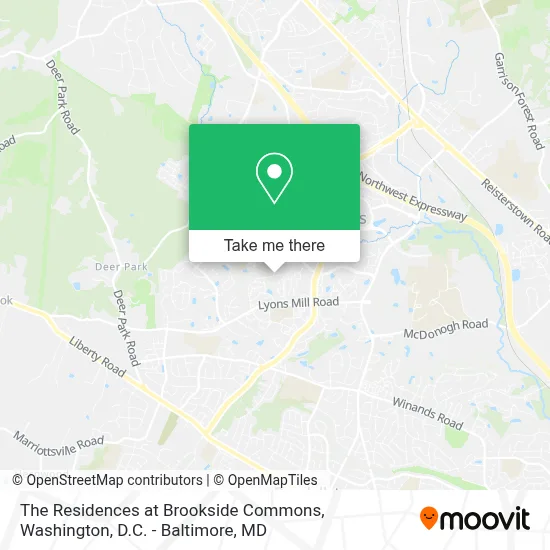 The Residences at Brookside Commons map