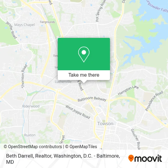 Beth Darrell, Realtor map