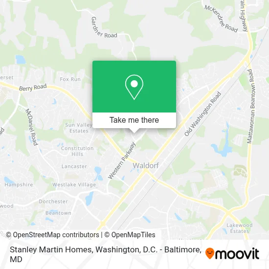 Stanley Martin Homes map