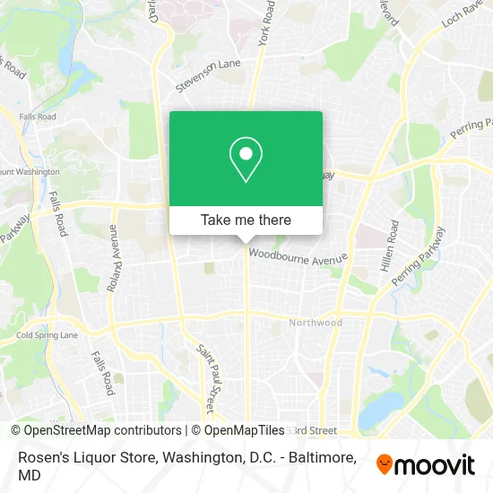 Rosen's Liquor Store map