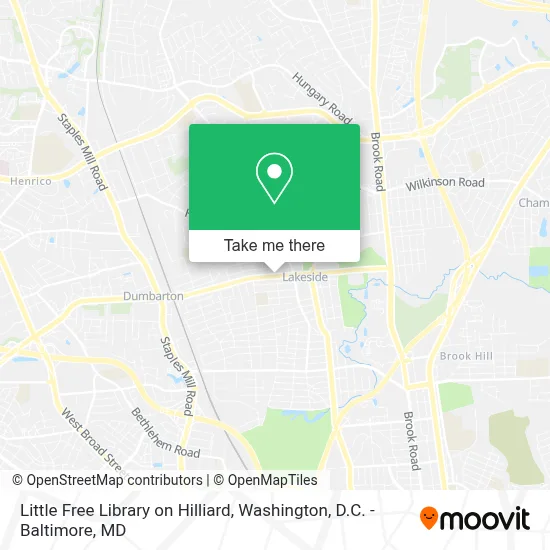 Little Free Library on Hilliard map