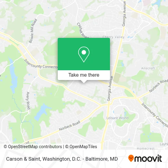 Carson & Saint map