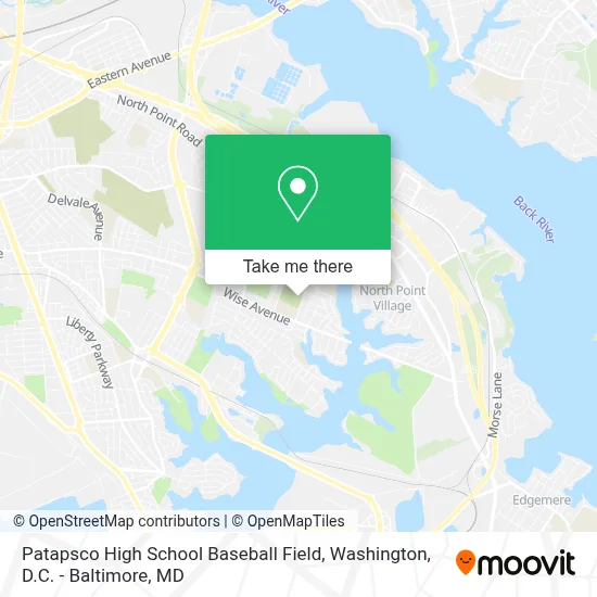 Patapsco High School Baseball Field map