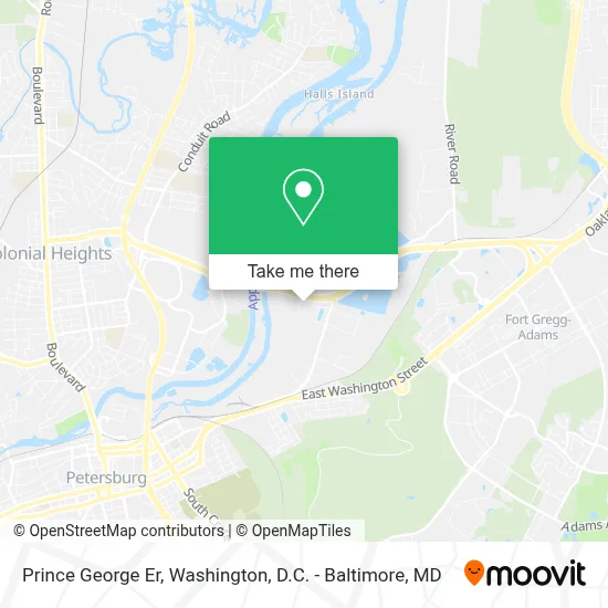 Prince George Er map