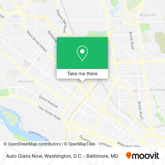 Auto Glass Now map