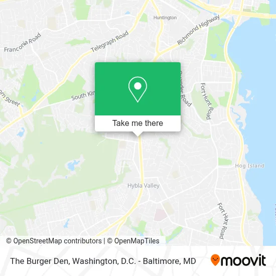 The Burger Den map