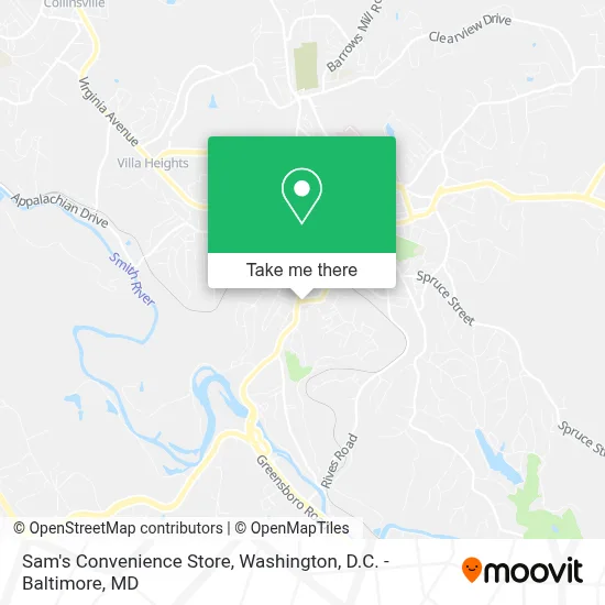 Sam's Convenience Store map