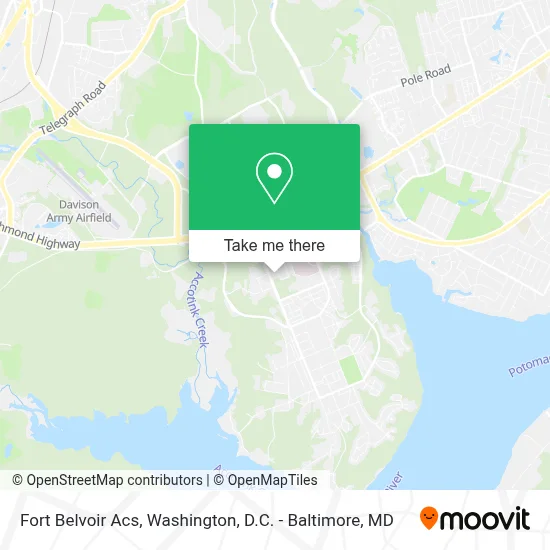 Fort Belvoir Acs map