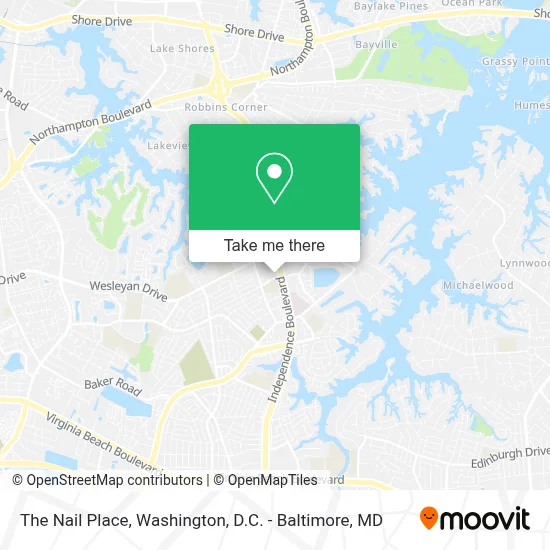 The Nail Place map