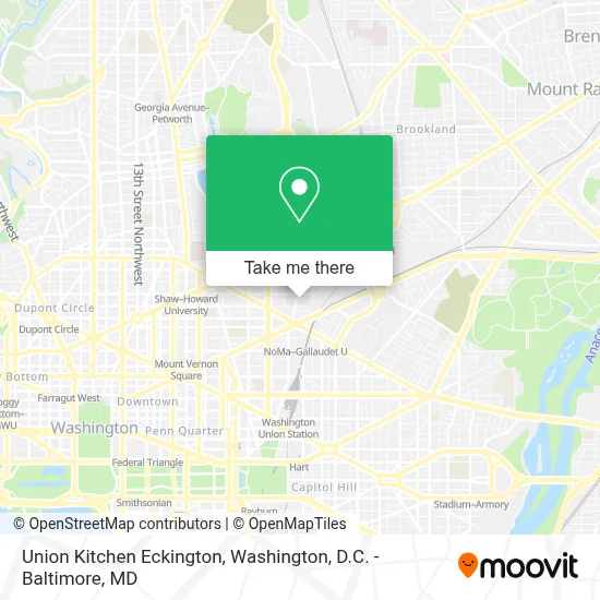 Union Kitchen Eckington map