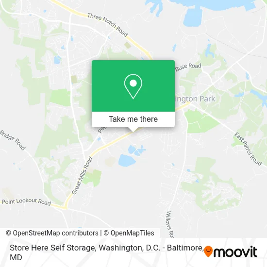 Store Here Self Storage map