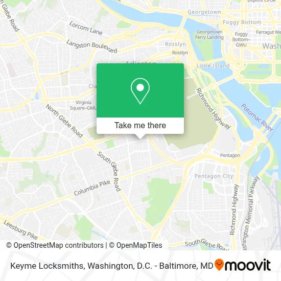 Keyme Locksmiths map