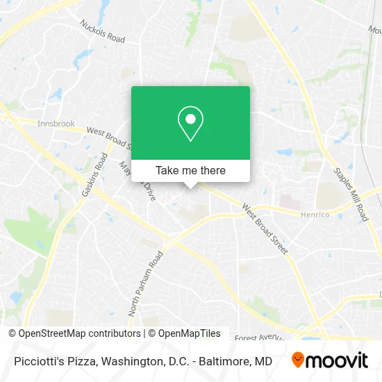 Picciotti's Pizza map