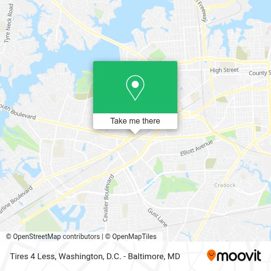 Tires 4 Less map