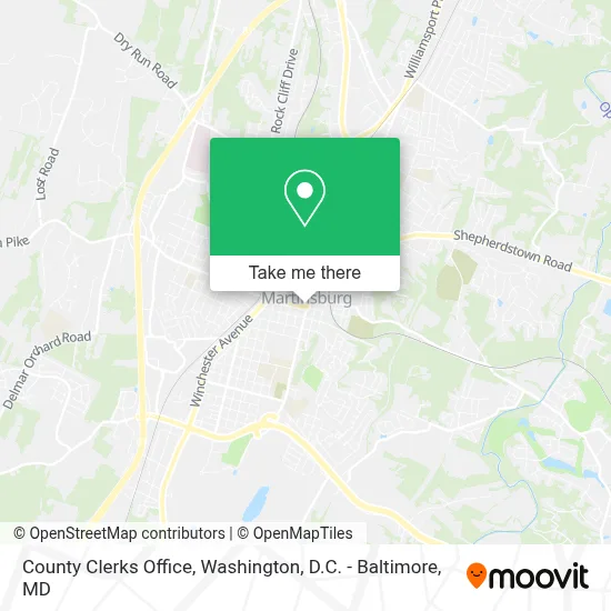 County Clerks Office map