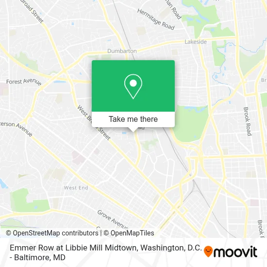 Emmer Row at Libbie Mill Midtown map
