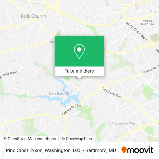 Pine Crest Exxon map