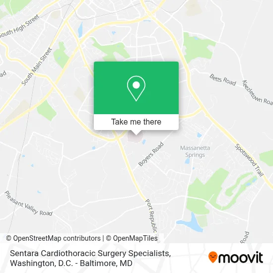 Sentara Cardiothoracic Surgery Specialists map