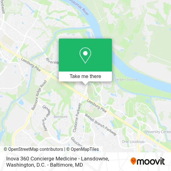 Inova 360 Concierge Medicine - Lansdowne map