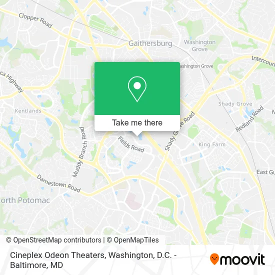 Cineplex Odeon Theaters map