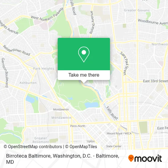 Birroteca Baltimore map