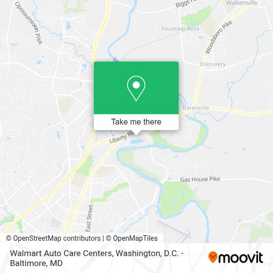 Walmart Auto Care Centers map