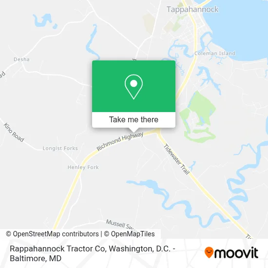Rappahannock Tractor Co map